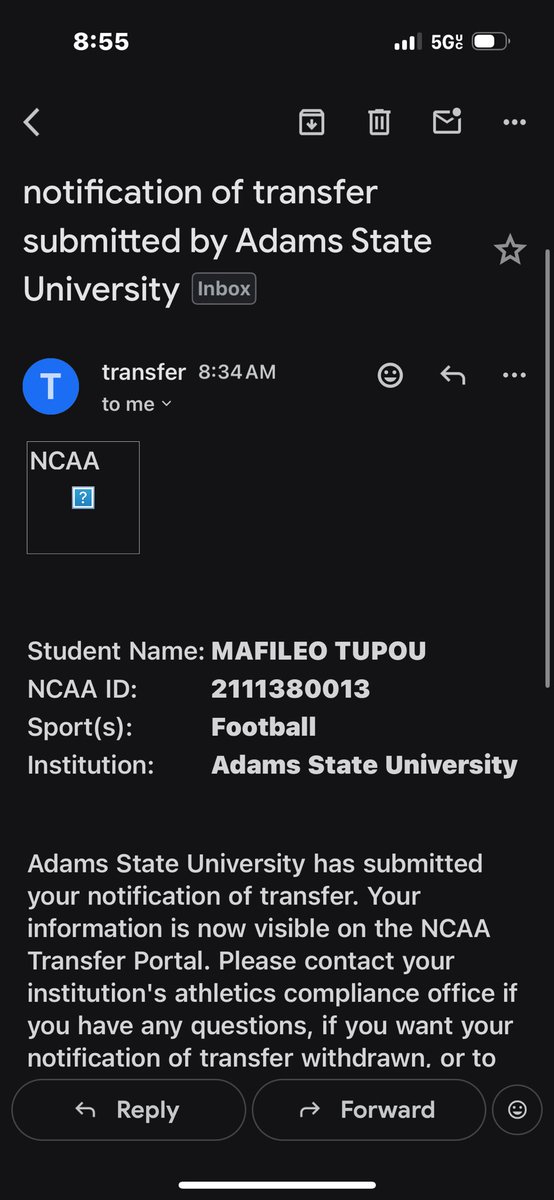 I have officially entered the transfer portal‼️
Stats in 10 games
-Top 5 leading tackles in the conference (RMAC)
-All Conference Honors
-50 solo tackles
-33 assists (83 total)
-2 interceptions 
-3 sacks
-6 tfls

hudl.com/v/2TETjr