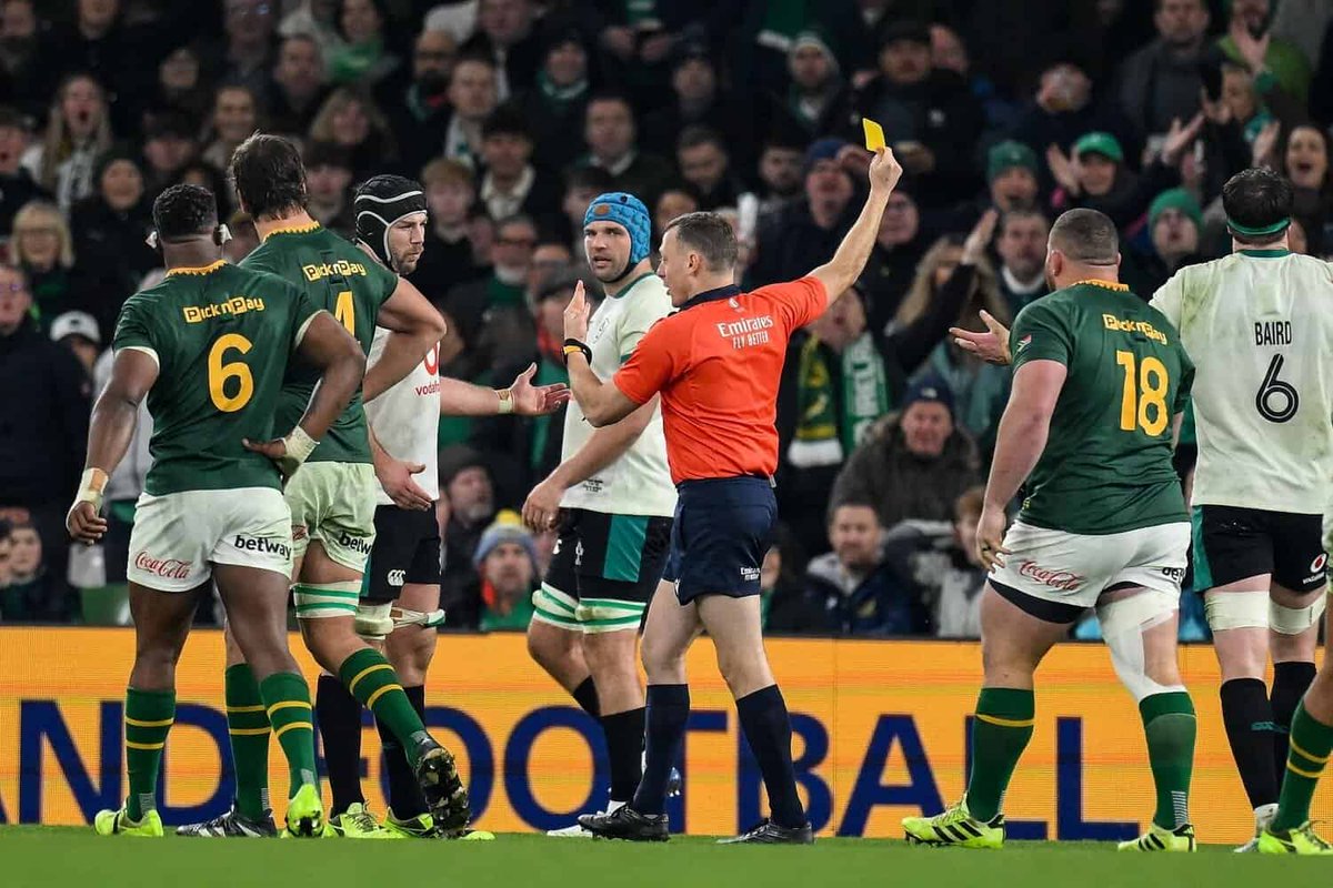 PanAfrica360's tweet image. Springboks triumph over Ireland in slugfest: Three takeaways - tinyurl.com/2dpkvolt - #IrelandRugby #MatchOfficiating #PlayerPerformance #Scrum #Springboks - #InternationalSports #RugbyUnion #SportsAnalysis