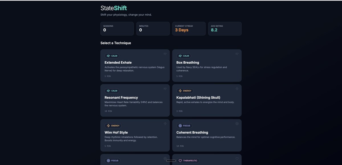 PromptLLM's tweet image. steal my JSON prompt for gemini 3 to one shot a breath work app to calm you nervous system instantly

full code below

---------------------------------------------------
---------------------------------------------------

{
&quot;app_name&quot;: &quot;StateShift Breathwork&quot;,
&quot;goal&quot;: &quot;Shift…