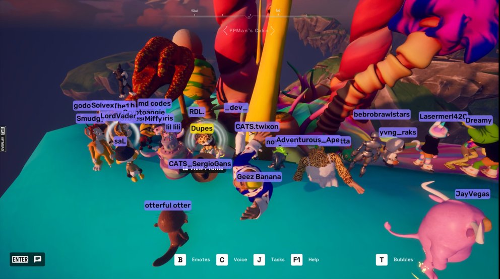 Today I attended a birthday celebration <a href="/Smudgybox/">Smudgy ⭐</a>,
the first birthday in the Otherside <a href="/OtherGirls47510/">otherGIRLS</a> 
the first virtual party in my life. 
We danced on the cake, and even had our own cake.