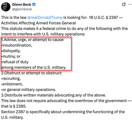 To all of you liberals out there crying because Donald Trump spelled out the punishment for sedition for the traitorous members of Congress

Turns out he was right and the law is on his side

And we don't give AF about your feelings or whether you agree with it

THEY BROKE THE