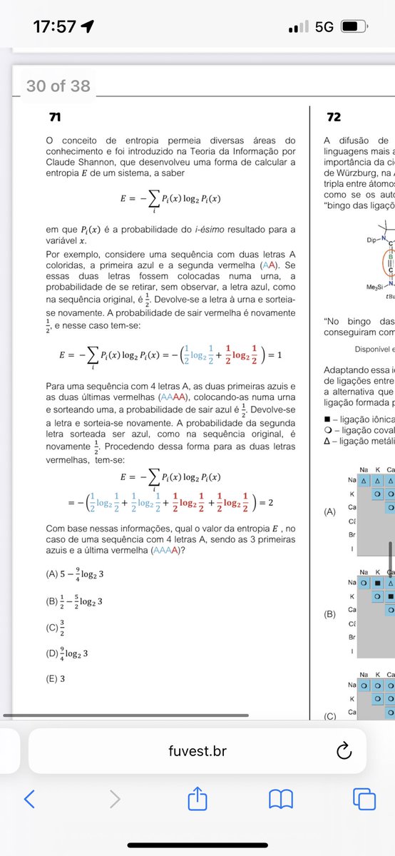 dacateb's tweet photo. a fuvest tá jurando q eu vou fazer essa questão né https://t.co/h4Aza44RMk