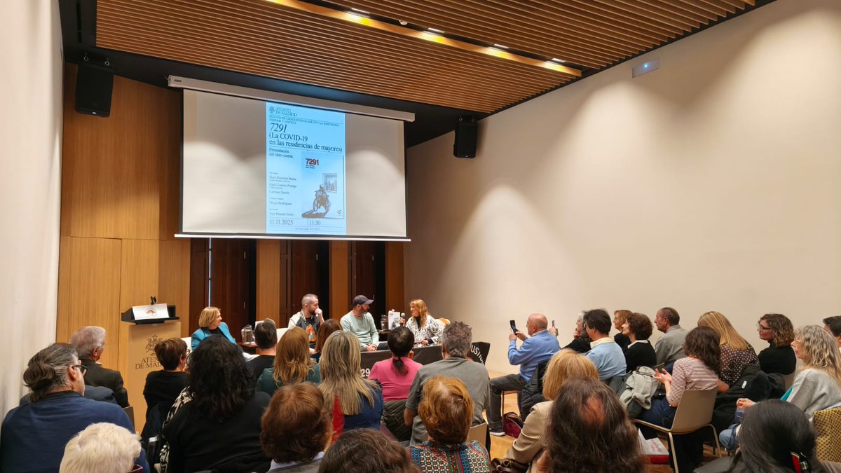 MaldragonE's tweet photo. Gracias a Verdad y Justicia a @ateneodemadrid y a toda la gente que fue responsable del acto de presentación. Esperamos que el cómic de 7291 llegue, porque os merecéis que se conozca lo que pasasteis y pasáis a diario, sin apenas medios, para cuidar a nuestros mayores. GRACIAS https://t.co/h4DTB1TPk4