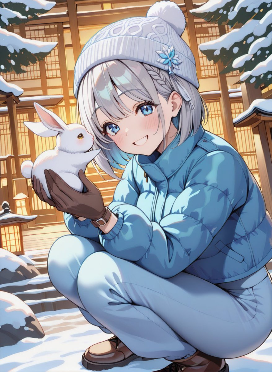 tetu_roku's tweet image. みみちょびれさん参加します✨
「なんか懐かれたみたい」
#AIWinterFestival2025