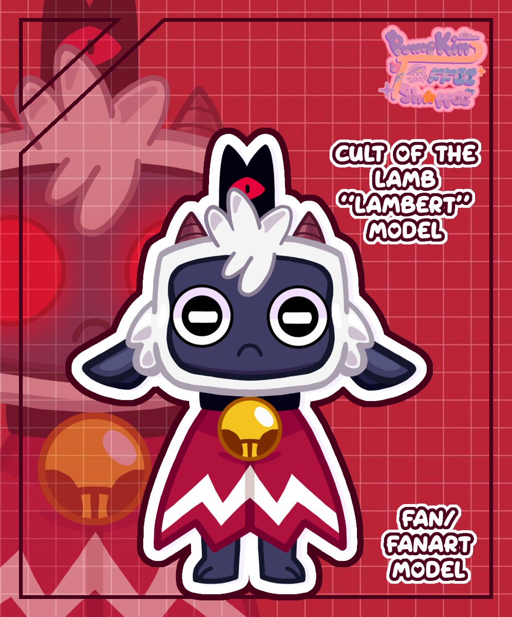 PumpkinToffe's tweet photo. Vtuber model for #cultofthelamb that I made!!
Still have to finish rigging them though! 
(*꒦ິ꒳꒦ີ)♡
(Inspired by the Mashed video animated by jananimations) https://t.co/JGolqz6gvg