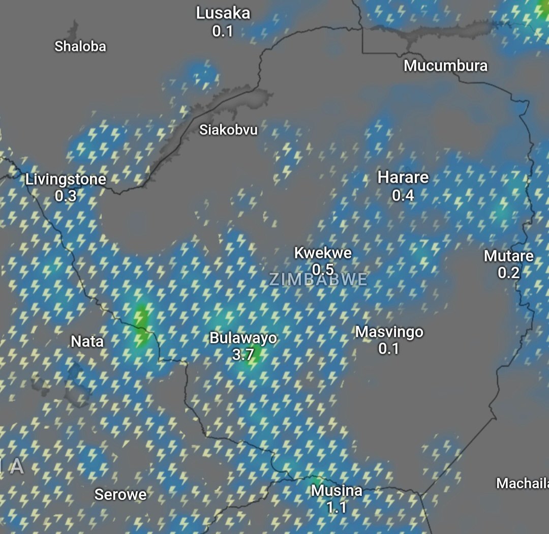 Widespread showers and thundershowers expected across most parts of Zimbabwe on Monday, mainly through the West/South-West with heavy rains expected across the North late Monday into Tuesday. 
⚠️ 🌦 ⛈️ 🌱 🇿🇼