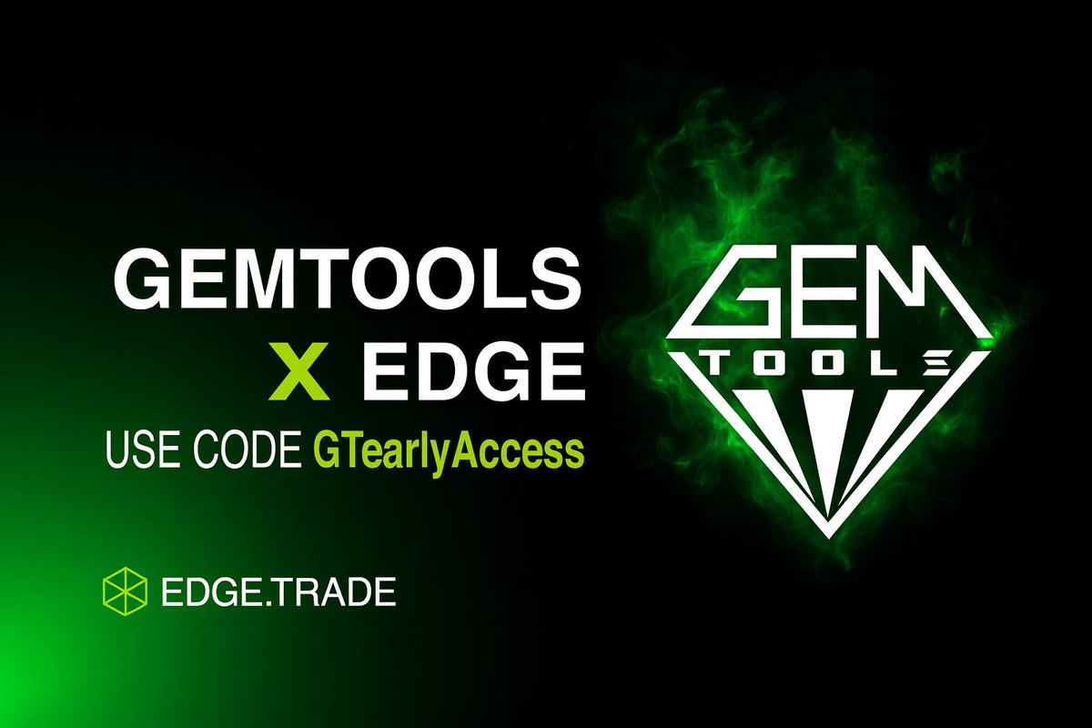 gem_tools's tweet image. 🎉This is more than just a partnership announcement.

GemTools early calls will now be exclusive for @EdgeTrade  users.

Beta is LIVE, join the waitlist now to get in before public launch and secure 10% off all your trading fees.

Access is limited, so move fast:
👉…