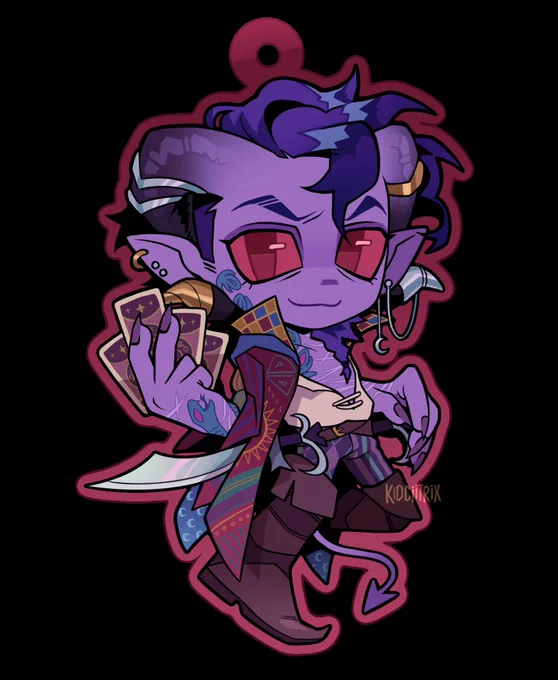 deciding to make one for each of them (4/9 done!!!) molly is available now as a keychain and sticker! #CriticalRole #mightynein #art :