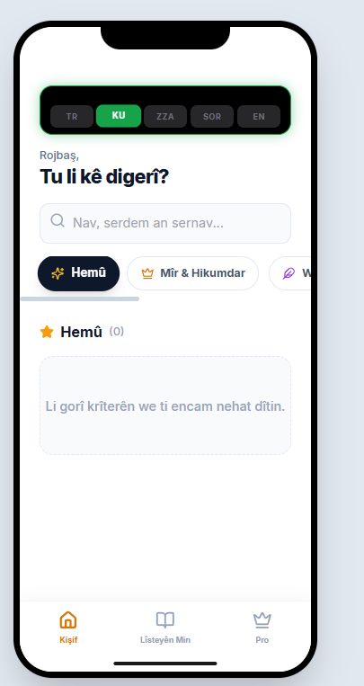 Yusufsaladin02's tweet image. Türkçe - Kurmancî - Zazakî - Soranî - İngilizce 

Sistem arayüzü ve içerik bölümü hazırladım. 
Şu an birkaç arayüz iyileştirmesi ile birlikte biyografileri manuel girip yapay zeka aracılığı ile diğer dillere otomatik çevirerek seri bir veri girişinde bulunacağım.

Yardımcı olmak…