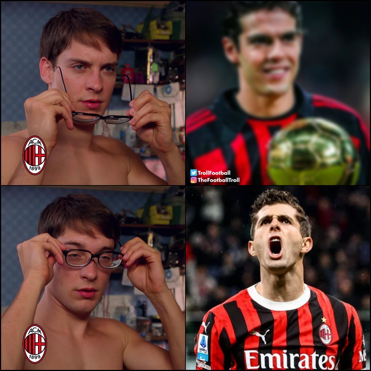 TrollFootball's tweet image. How AC Milan fans see Pulisic