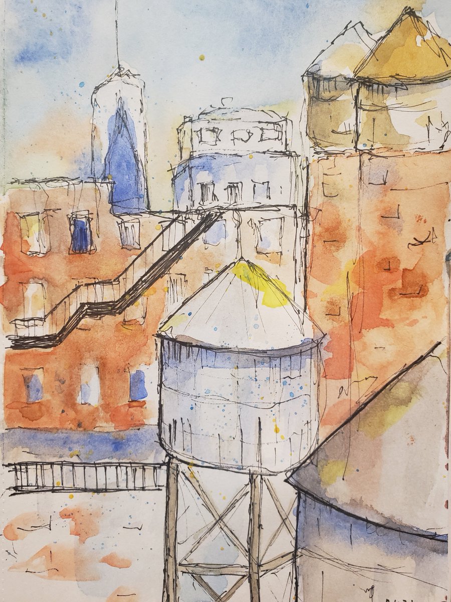 RoyieArt's tweet image. Buildings. Guess where. 

#watercolor #sketching