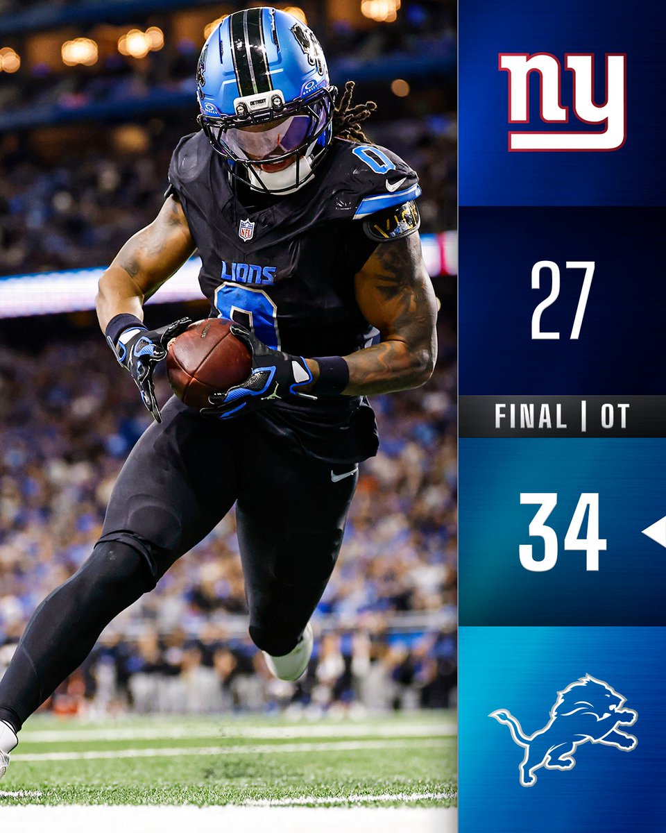FINAL: Jahmyr Gibbs takes over in the @Lions OT win!