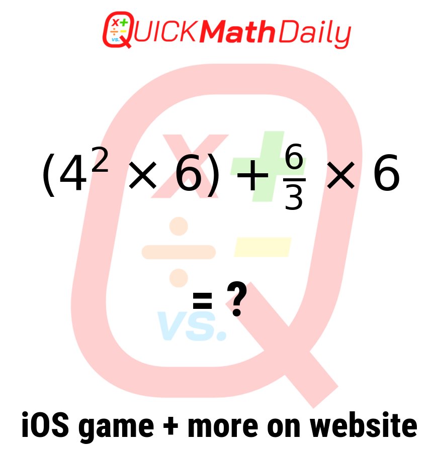 QuickMathDaily's tweet image. 🔍 Can You Outsmart This Math Problem? 🧠 

Prove It By Commenting Below!👇

See more on QuickMathDaily.com 👀 ✅