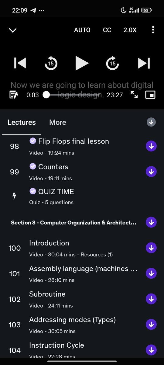AdegokeHaqeem's tweet image. Day 20: Lesson 100 smashed! 🚀
Aced the quiz and wrapped up Digital Logic. Now diving into Computer Architecture &amp;amp; Assembly Language.
From circuits to code. Let’s go. ⚡️🧠
#ComputerEngineering #BuildInPublic