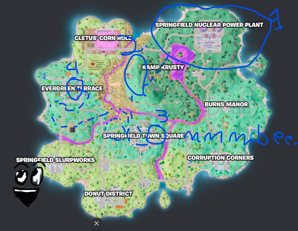 TomHollandgamin's tweet image. here&apos;s where we&apos;re heading!
1. SpringField nuclear power plant (solo builds)
2. SpringField sign (solo zero builds) 
3. Moe&apos;s tavern (duos builds)
and we bring it home to 742 Evergreen Terrace
4. Evergreen Terrace (squads zero builds remember to turn on fills!) @Idrinkcoolguy