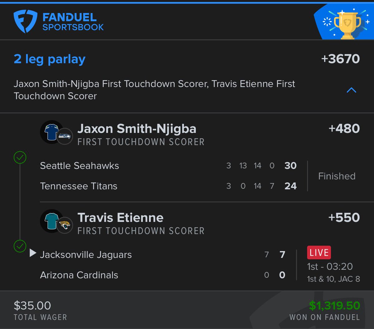 BDunk975's tweet photo. FIRST TD BANGER 🔥🔥🔥🔥🔥 Let’s GOOOOOO!!!! $50 to 2 people who like / repost. Shoot me a DM if you want a crazy promo code to join our chat. https://t.co/4PqeHGp58W https://t.co/FdlB00jSLH