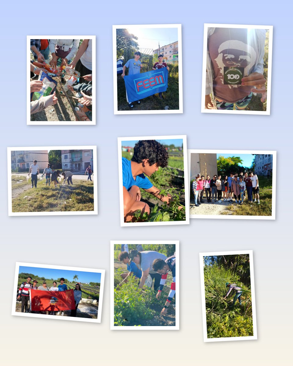 📣✨ Nos llegan imágenes 📸 desde todos nuestros municipios donde nuestros estudiantes participan con energía y compromiso en las tareas de impacto productivo 🌱💪.Todo en vísperas de nuestro aniversario,porque somos #UnaFEEMQueAmaYFunda, seguimos #HaciendoFuturo ⭐.