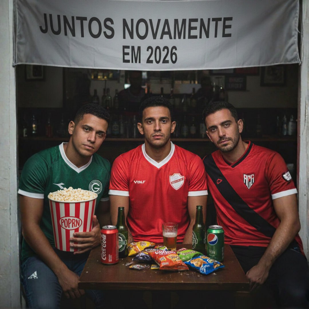 Goiás, Vila Nova e Atlético Goianiense, juntos e misturados na B em 2026.