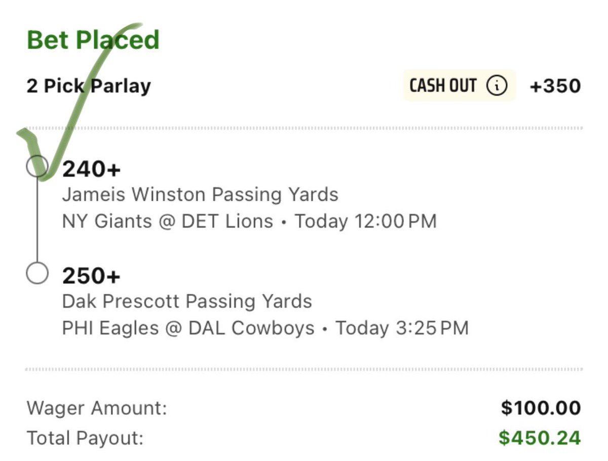 I will give away $500 to someone who likes and retweets this if Dak happens to throw for 350 yards this game…