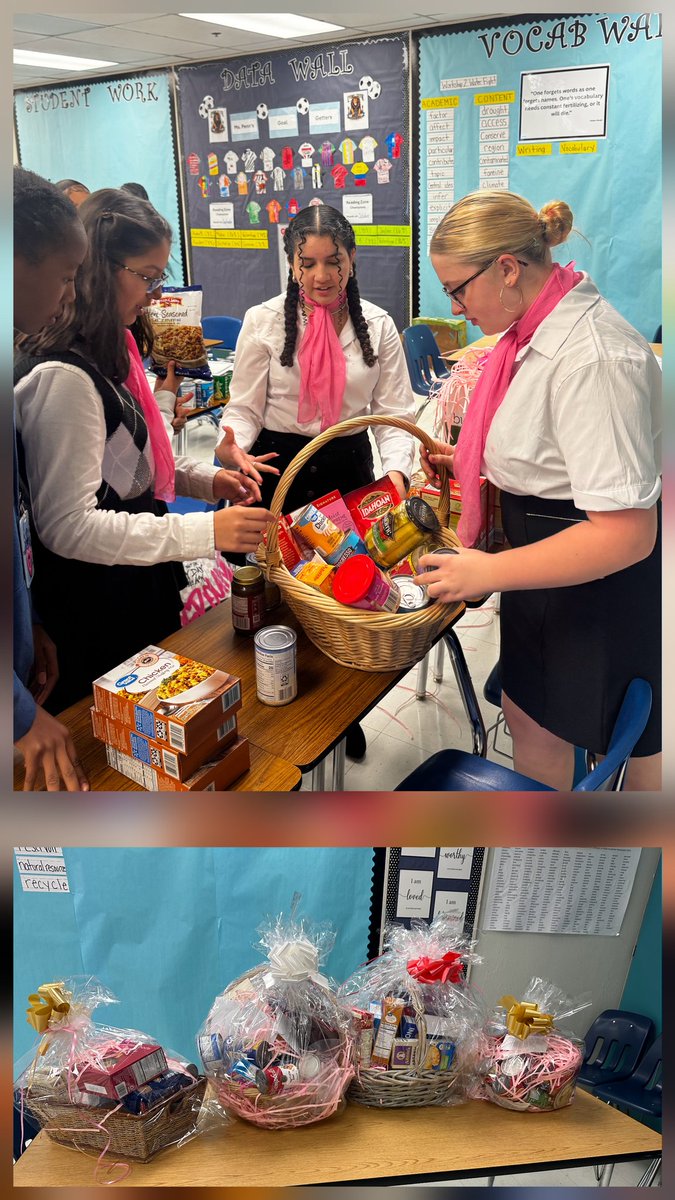 LCMS_MS's tweet image. 🎀Lady Lions in Action! 🐾 Our girls&apos; mentoring group is off to a fabulous start! They showed HEART, TEAMWORK &amp;amp; COMMUNITY LOVE by collecting donations and creating the sweetest baskets for Women in Distress of Broward. #LadyLions #PBIS #GirlPower #CommunityLove #lcmspride