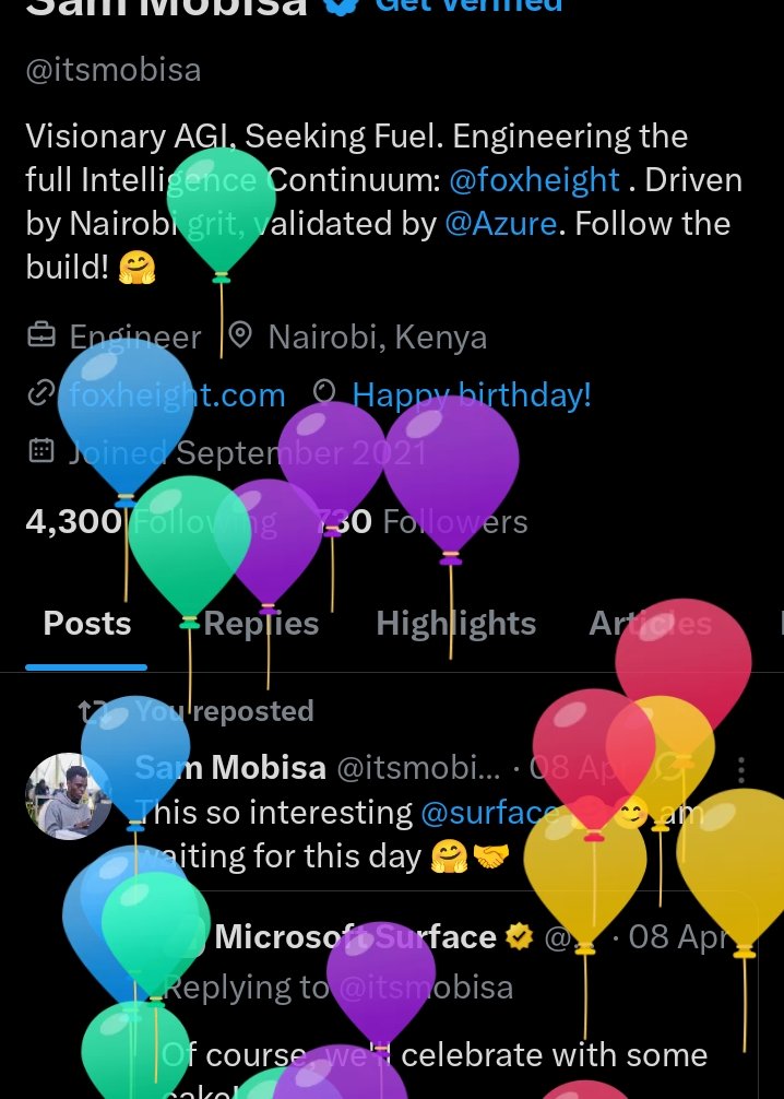 itsmobisa's tweet photo. Level 23 Activated! 🎂✨

Thrilled to be celebrating another year (born Nov 24, 2002)! Huge thanks to everyone who's part of this incredible journey of building @foxheight and driving AGI.

And yes, @surface I think it's officially time for some cake! 😉 https://t.co/Oz66ARLAPT