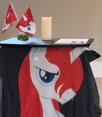 playmateofmlp's tweet photo. Soon he's probably going to hold some record for most custom merch plastered fan-made character. 

I see his face 4 times in this picture... 1 is on the paper.

#PrinceLittleMoney #LMoney #LMoneyMLP #LMoneyFIM #PKRG #PonyKingdom https://t.co/daTjkpdyNn