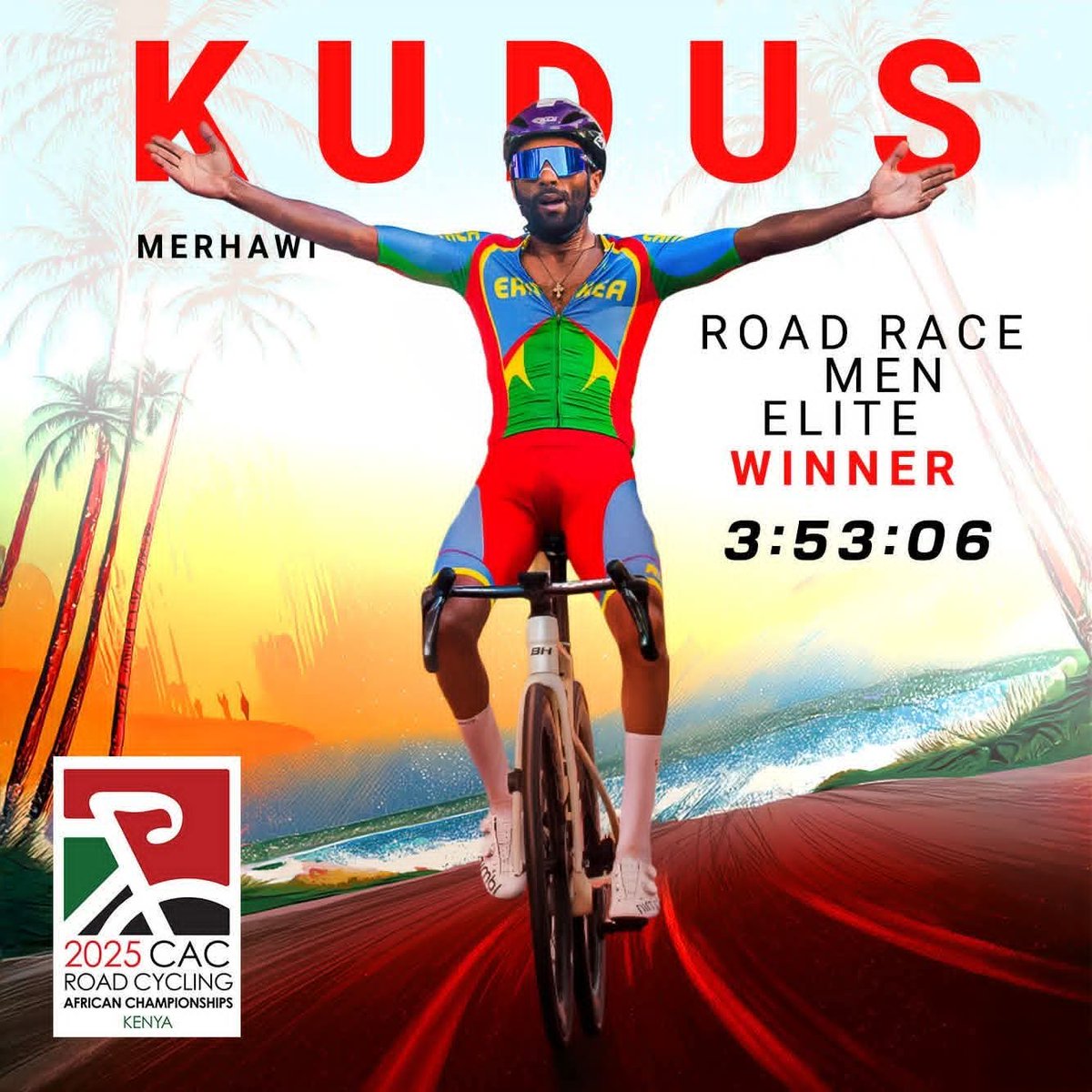 biniamb's tweet photo. Team Eritrea, dominating African cycling year after year! https://t.co/Z5xOp7TNwp