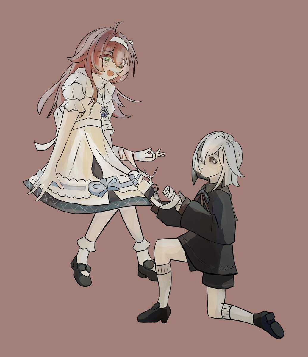 How can you keep smiling… Clervie…
————
A picture from long time ago 
(I forgot to post it…
#arlevie #Arlecchino #Clervie #GenshinImpact