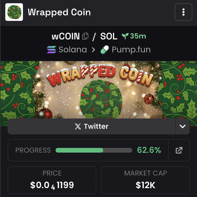 Just a wrapped coin

Surely deserves to bond?

$wCOIN

2EXgV5yi9Ei2CEmTxckqFNE216cydf81qf5jxmv4pump