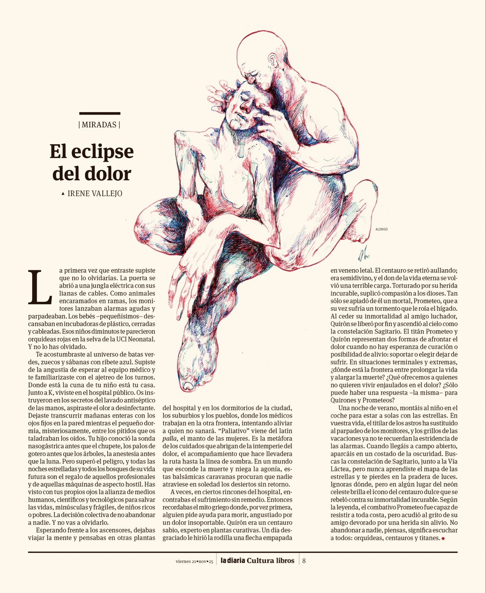 irenevalmore's tweet image. En situaciones terminales y extremas, ¿dónde está la frontera entre prolongar la vida y alargar la muerte? Eutanasia: Prometeo y Quirón.

ladiaria.com.uy/cultura/articu… 

@ladiaria #Uruguay
Gran ilustración de @ramiroalonso