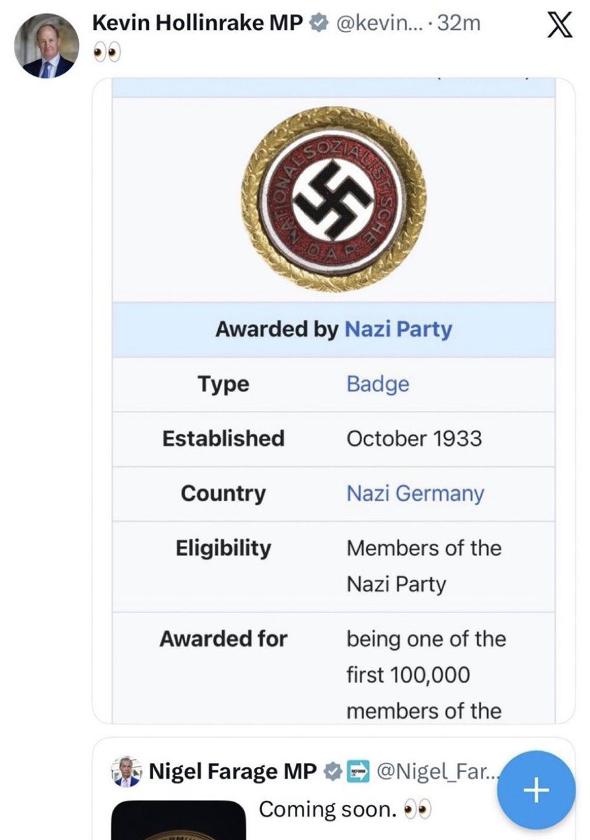 Joseph_Boam's tweet image. 🚨 Tory Chairman compares Reform to Nazis, then DELETES it!

This is what they REALLY think of millions rejecting open borders &amp;amp; mass immigration.

Despicable man, despicable party.

The Tories are on track for 14 seats, that’s still 14 too many!
