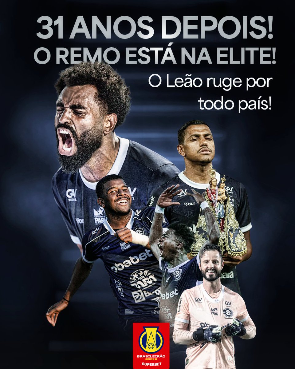 BrasileiraoB's tweet photo. 3⃣1⃣ ANOS DEPOIS!!! 🦁

Você esteve com o Remo em todas as horas, então agora festeje sem hora para acabar! 👏🔥

#BrasileirãoSuperbet #Remo https://t.co/3Zv0jaI4Ia