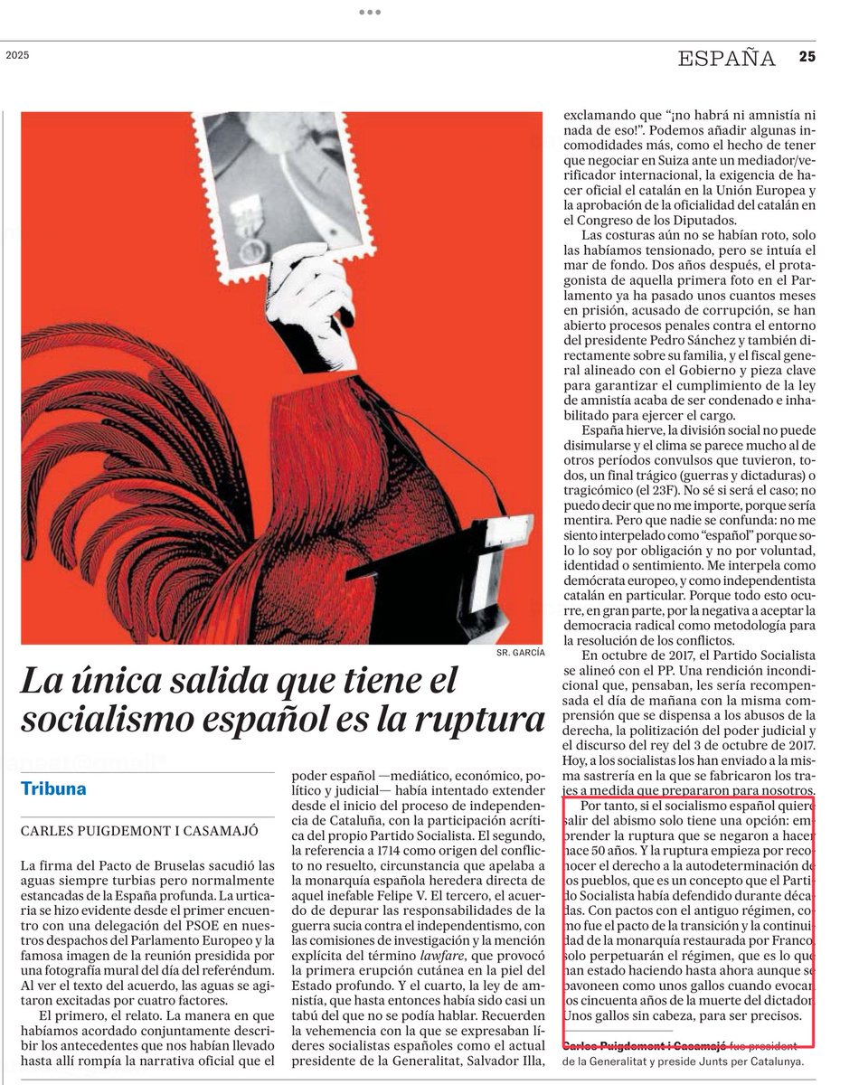 Lo venimos advirtiendo: es un Proceso de ruptura.

Puigdemont señala a Sánchez la próxima estación: el referéndum de autodeterminación. 

El golpe definitivo.