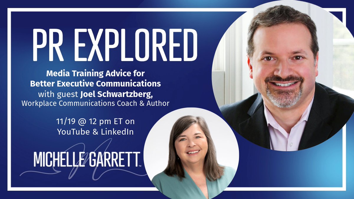 PRisUs's tweet image. ICYMI: Catch up on the latest episode of PR Explored, all about how to prepare executives &amp;amp; subject matter experts to speak to the press (or any audience). 

Guest @TheJoelTruth delivered some can&apos;t-miss advice. 

michellegarrett.com/podcasts/media…

#PRExplored #PRTips