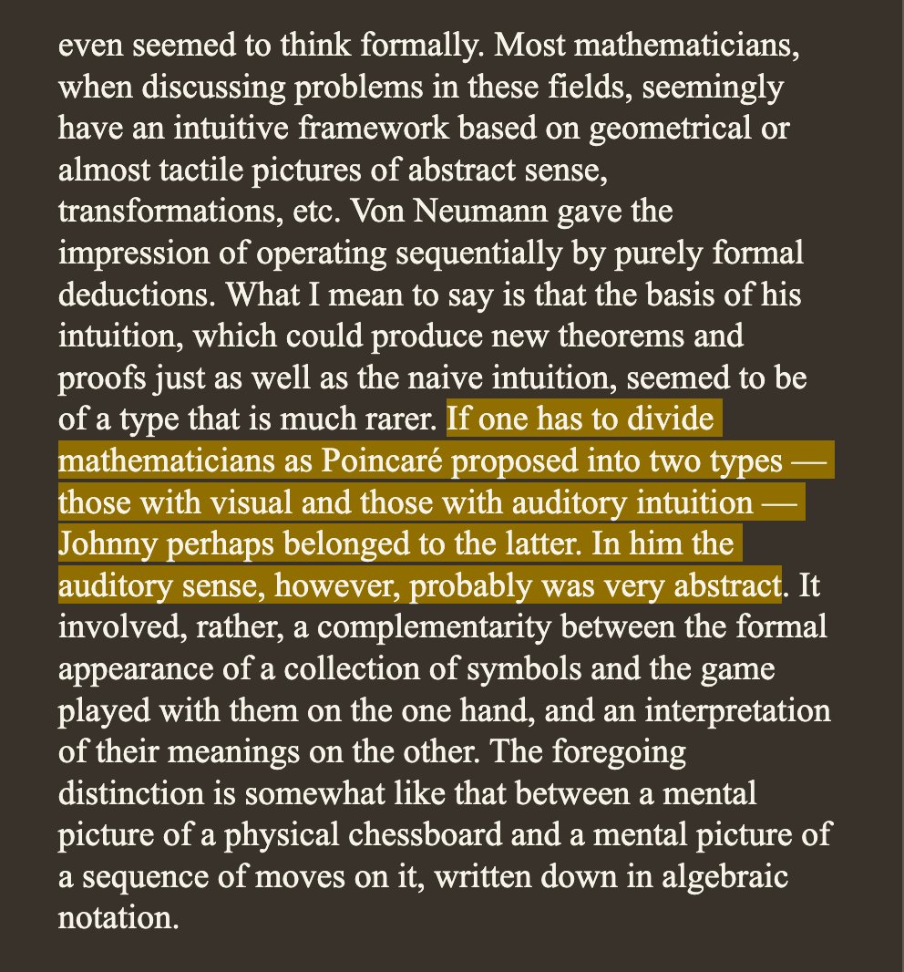 Parece haver um tipo raro de inteligência excepcional que os colegas descrevem principalmente em termos auditivos, e iss
