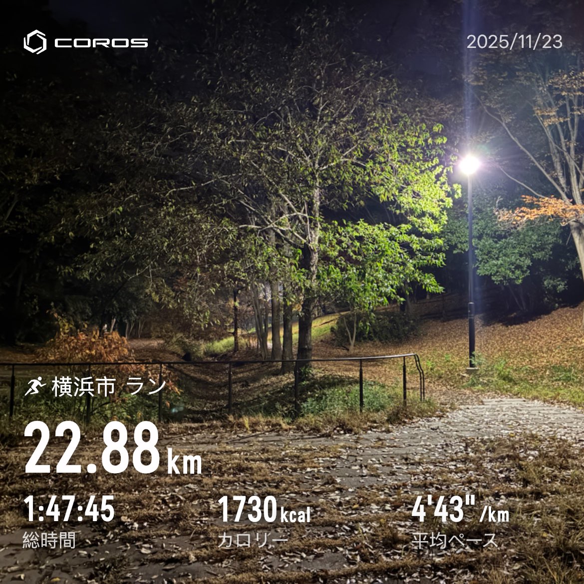 runycorrer's tweet image. ラン
　E107分
　(11月合計271km / T152分 / M55分)
#サブエガ  #coros #pacepro