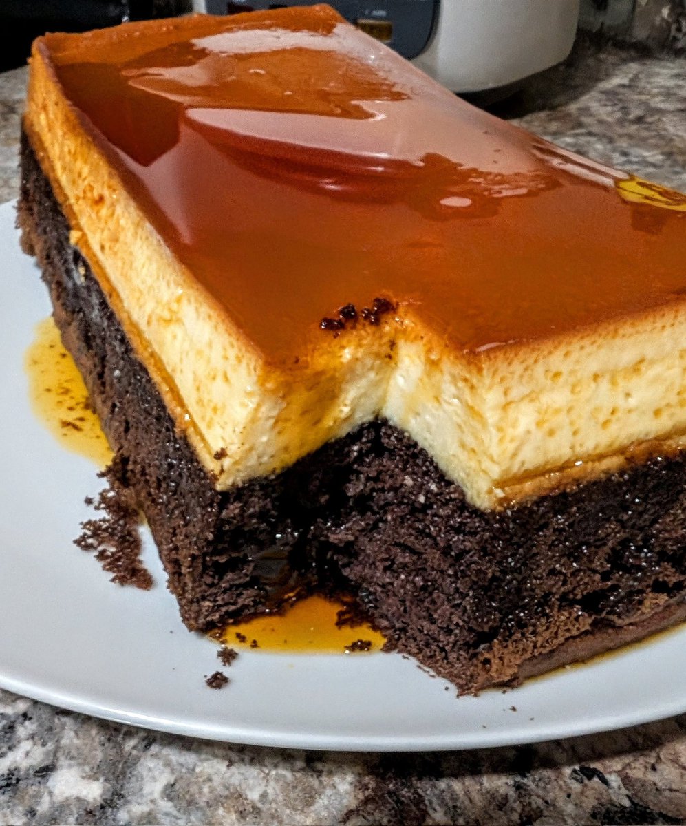 Home made flan/cake. Cake absorbs syrup. 😋