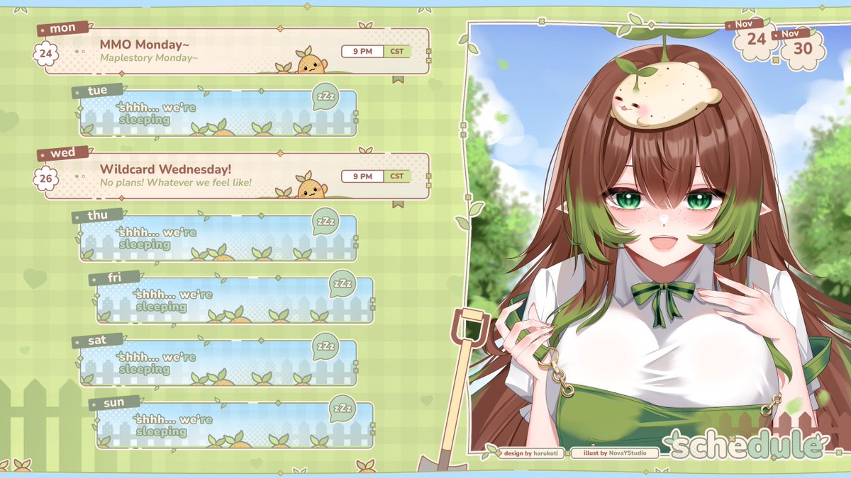 No Stream Tuesday (hubby's birthday~) and no stream Thursday since kiddos will be home from school! I hope everyone has a great Holiday! &lt;3