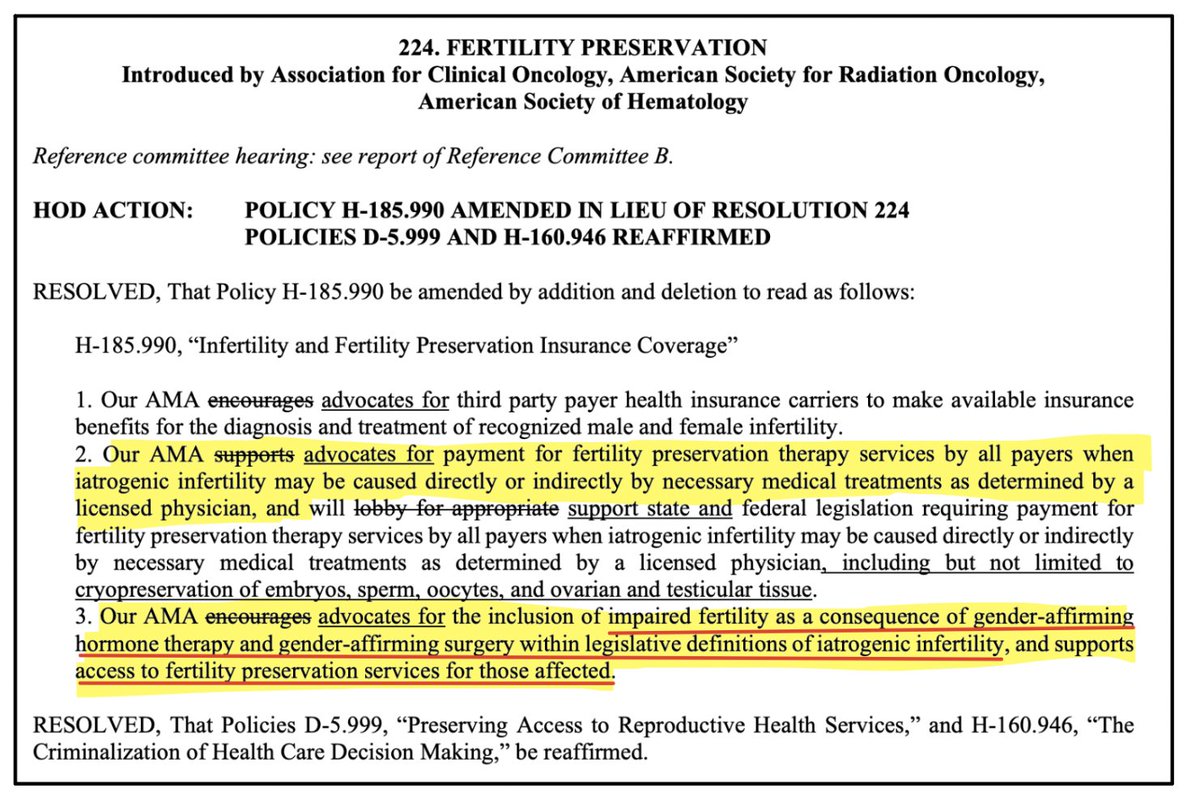 EithanHaim's tweet image. The NHS does not have to do a puberty blocker trial on children because we know what the outcome is. 

The consequence is so uncontroversial that the AMA is passing resolutions to classify the sterilizing effect as &quot;iatrogenic sterilization&quot; in order to get insurance to cover…