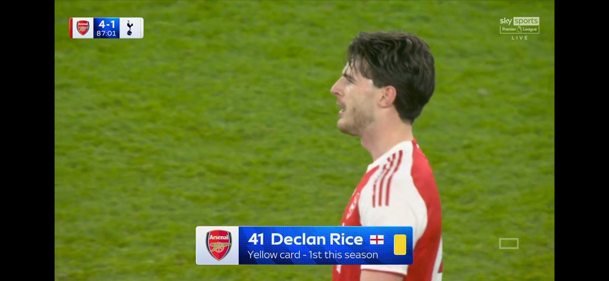Modscot33's tweet image. Rice only got his first yellow of the season today MD12. For a B2B MF with a lot of defensive responsibility That&apos;s insane.