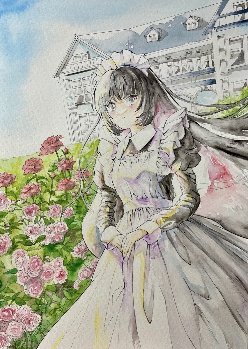 三連休はフォロワーさんが増えるらしい 透明水彩やコピックなどの