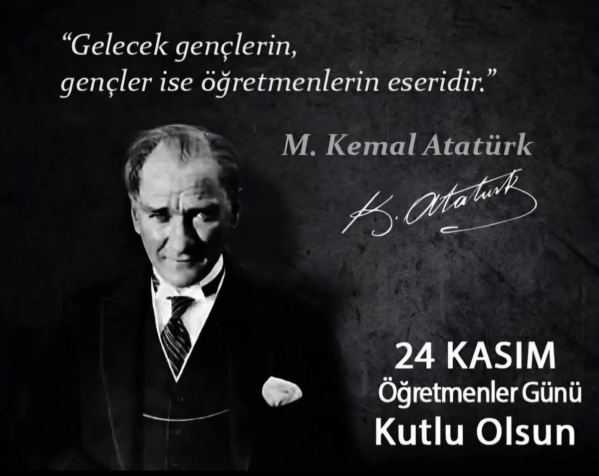 Başta Başöğretmenimiz Gazi Mustafa Kemal ATATÜRK  olmak üzere bizleri yetiştiren tüm tüm Öğretmenlerimizin #24KasımÖgretmenlerGünü ‘nü kutluyor hepsinin önünde saygı ile eğiliyoruz.  #TeachersDay