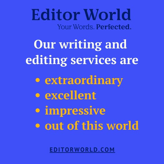 EditorWorld's tweet image. 🚀The idiom of the week is &quot;out of this world&quot;- something is excellent, extraordinary, or impressive. Editor World’s writing and editing services are out of this world!

🏆editorworld.com/academic-editi…

👏#writing #phd #DissertationHelp #writerscommunity #selfpublished #Research