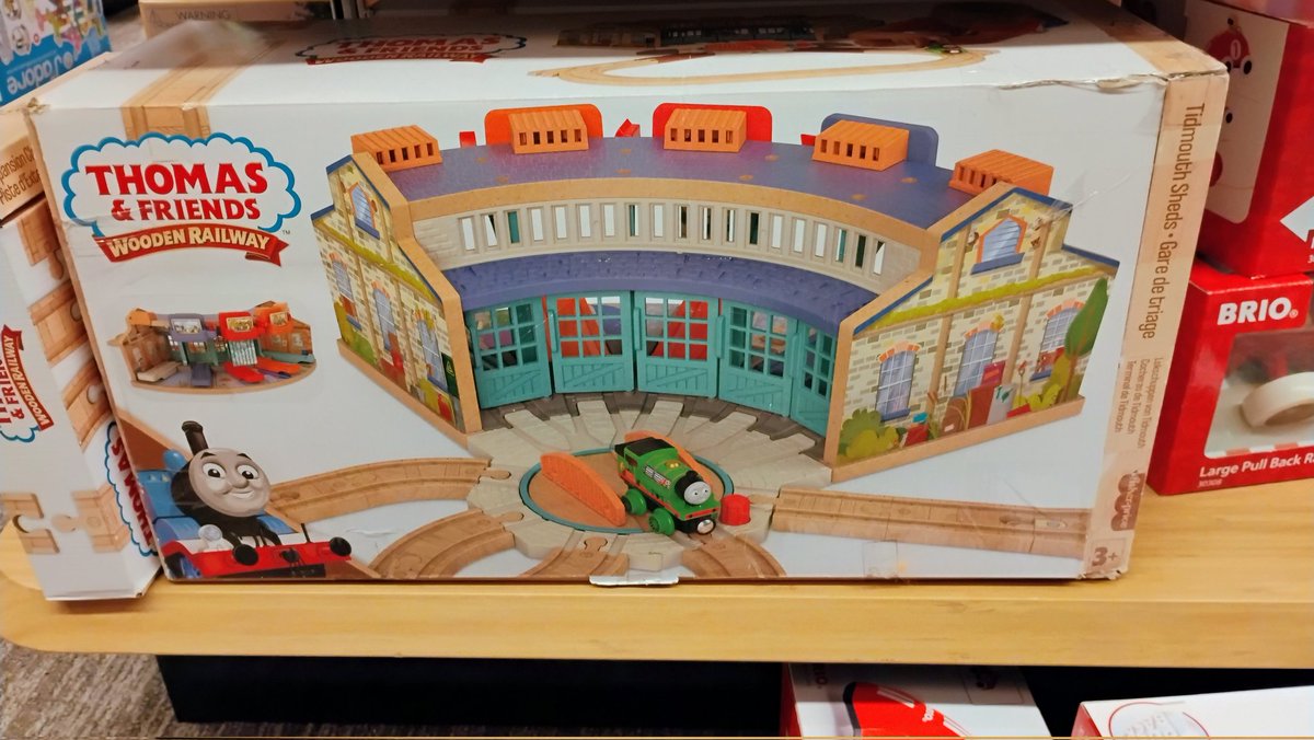 I found this while at Barnes and Noble today. I don't know if they're bringing back the wooden railway stuff or not. Thoughts? 🤔