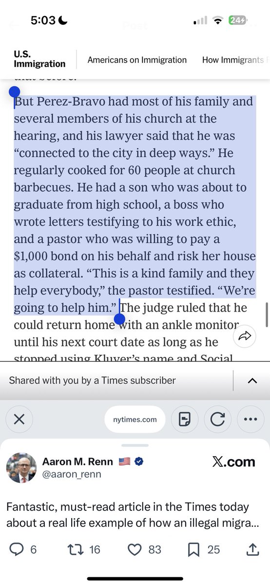 This is a really well done article from NYT about illegal alien identity theft. But the most infuriating thing about it is how the illegal immigrant’s church worked to shield him and other others like him who are causing chaos in our system. 

And if you read closely, this man