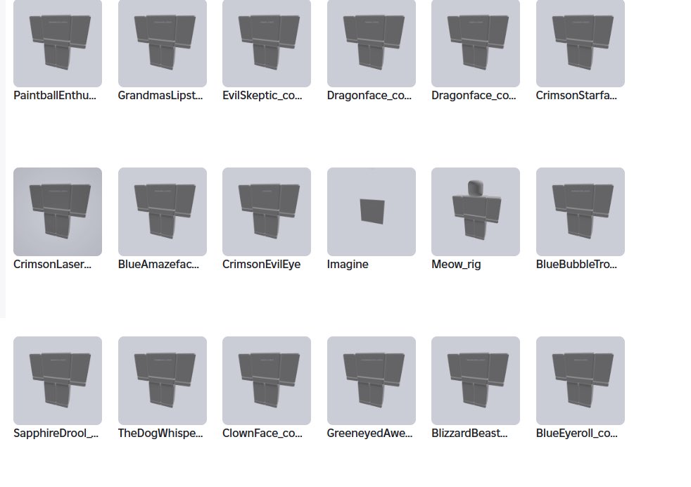 RobloxTodayES's tweet image. Al parecer, Roblox está eliminando las caras clásicas permanentemente para reemplazarlas con cabezas/caras dinámicas, y quizá las caras limitadas pasen por lo mismo.
#ROBLOX #RobloxDev #RobloxDevs #Face #Head #robloxevent #Robloxstatus x.com/RobloxTodayES/…