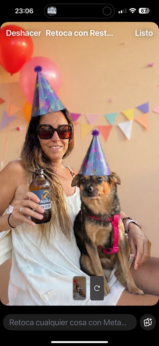 purivicente's tweet image. ⚠️ Novedad en #Instagram ⚠️

Estoy chillando con esto.

Ya està disponible en algunos perfiles el retoque de Stories con #InteligenciaArtificial.

Lo tenéis en la pestaña de arriba a la derecha y podéis pedirle que os añada elementos a la foto o que retoque el fondo.