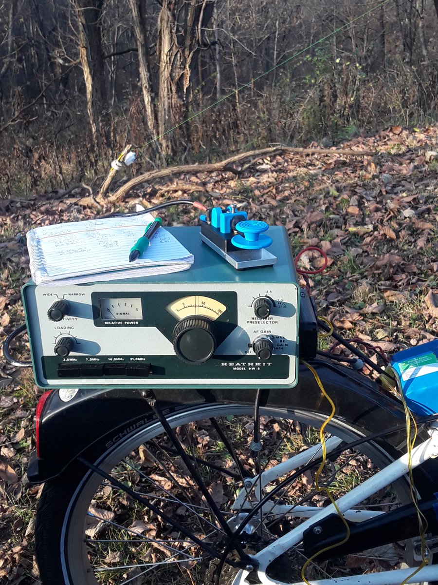 N4JAW's tweet image. Thanks Joe, #AI5DD @josefius for hunting me during a chilly but relaxing after work #MorseCode #CW #POTA #parksontheair activation with my #Heathkit #HW8 #QRP #AmateurRadio #HamRadio
