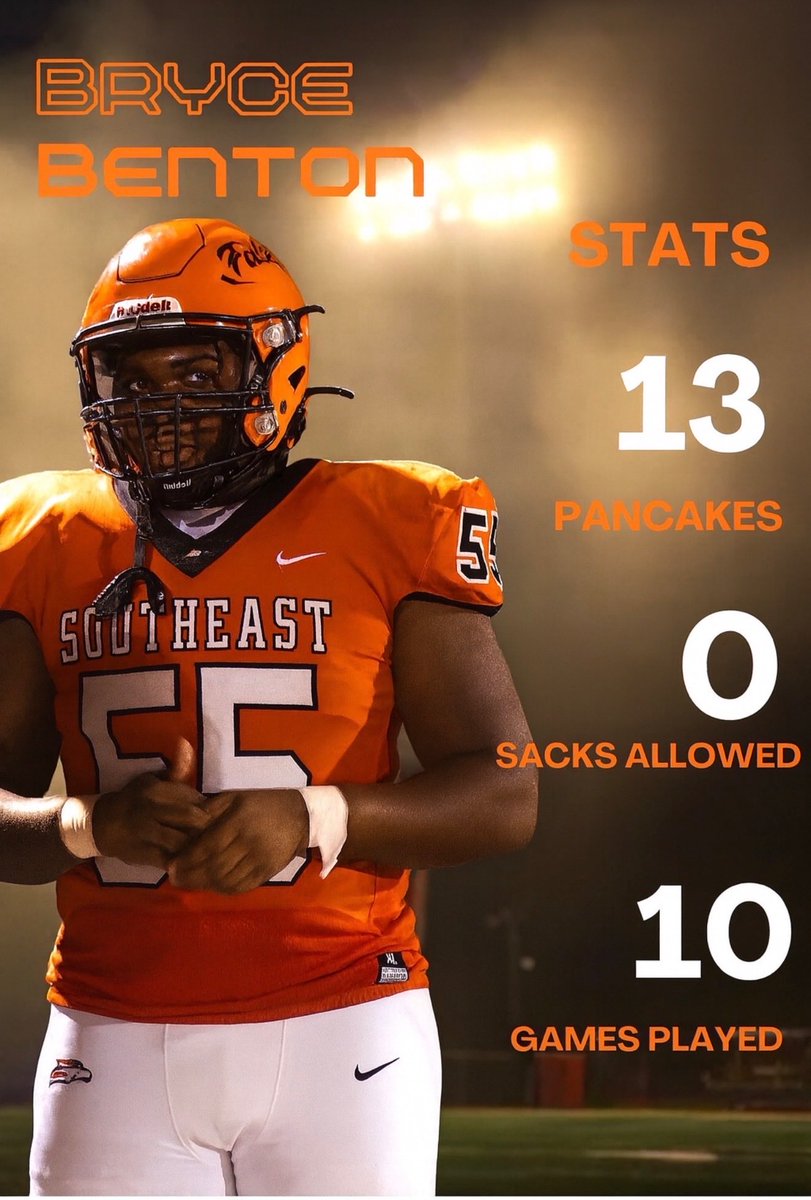 BryceBenton55's tweet photo. Great ‘Senior Year’ all thanks to god, my teammates, and my coaches @CoachBates10 @DA_Mazing523 @SEGuilford_FB @coach_thompSEG Season Stats https://t.co/kjX6v8N69g