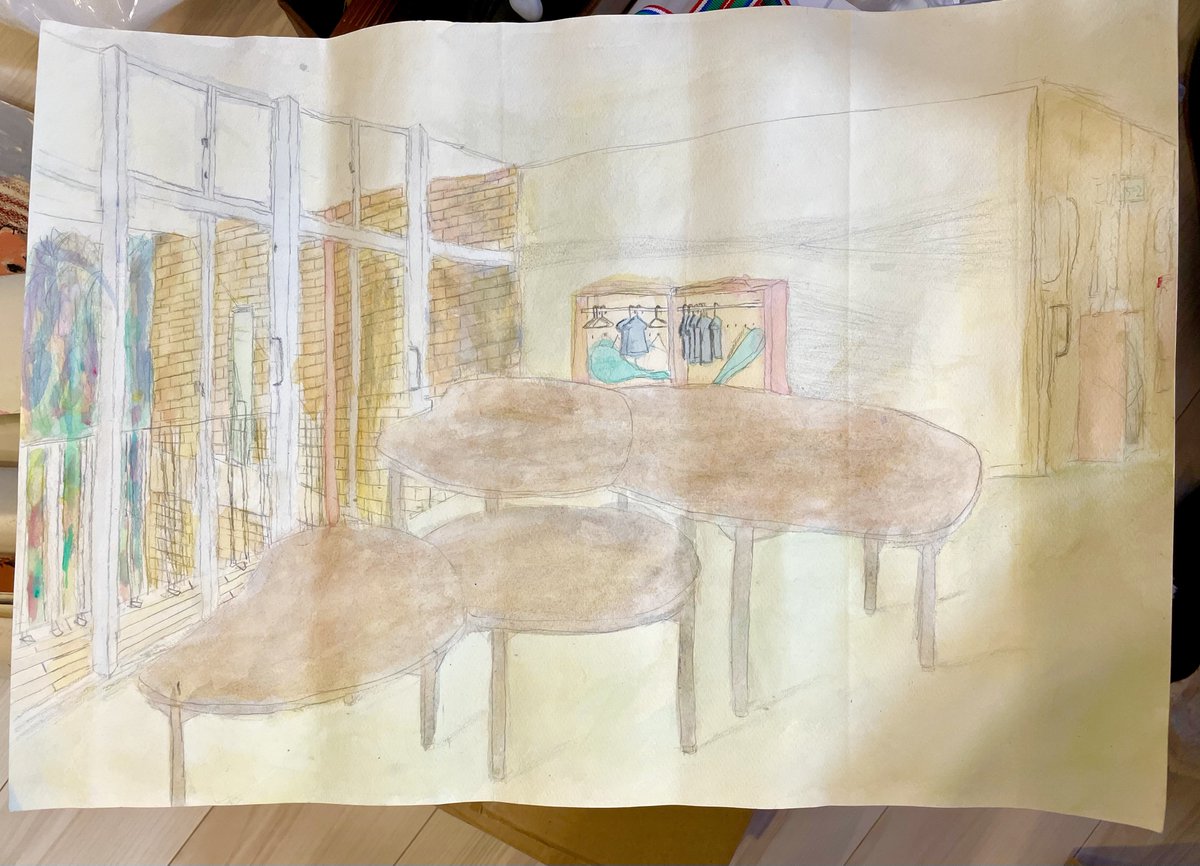 小学生の時の絵が出てきた 淡い色が好きだった